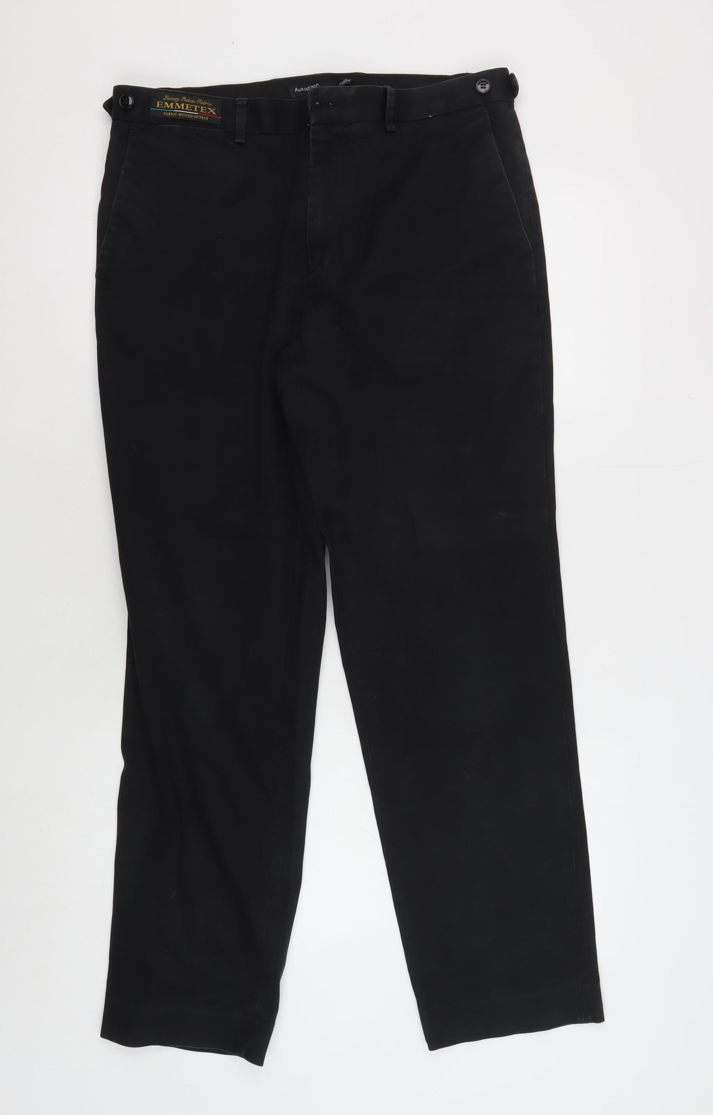 Marks and Spencer Men's Black Slim Trousers
