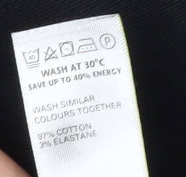 Marks and Spencer Men's Black Slim Trousers