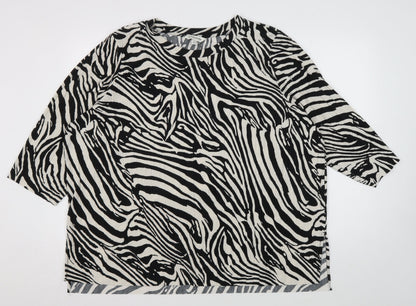 Womens UK Size 24 Marks and Spencer Black  Blouse