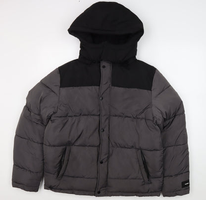 ASOS Design Men's Grey Puffer Jacket Small
