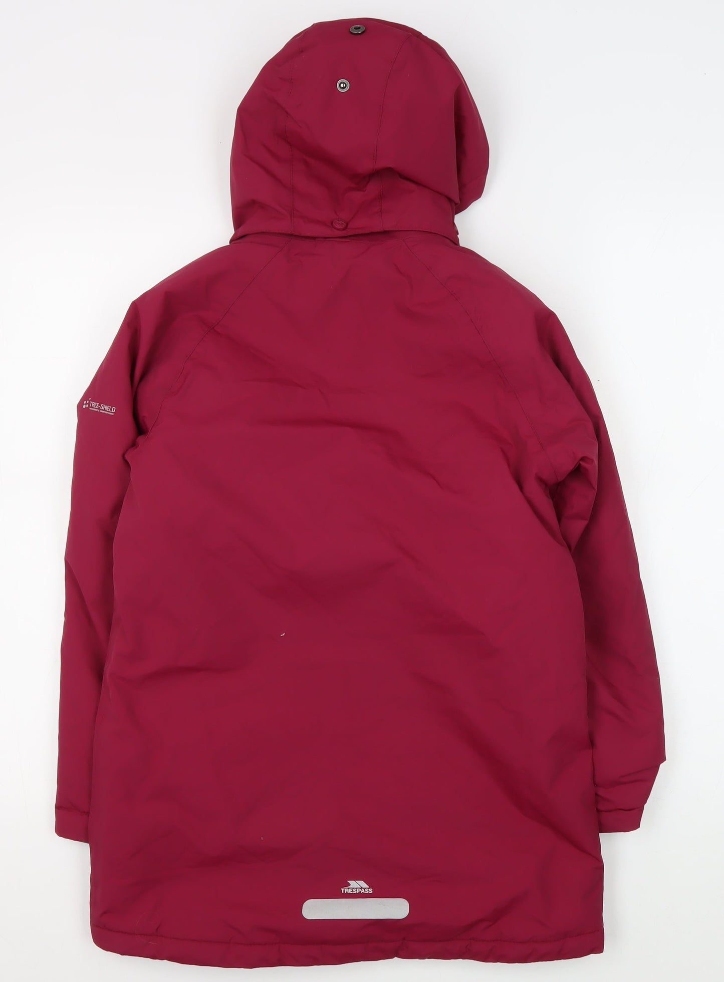 Trespass Girls Red Waterproof Parka Coat 9-10 Years