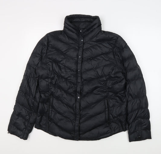 Gap Women's Black Puffer Jacket Coat L