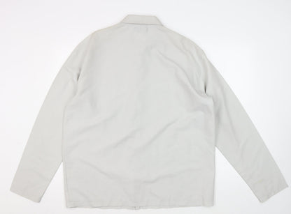 Men's Beige XL Button-Up Shirt - Contemporary Style
