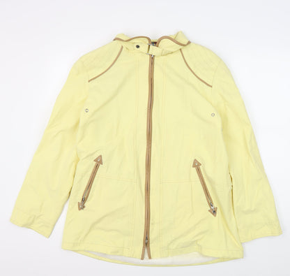 ConceptUK Women's Yellow Mid-Length Zip Jacket Size 14