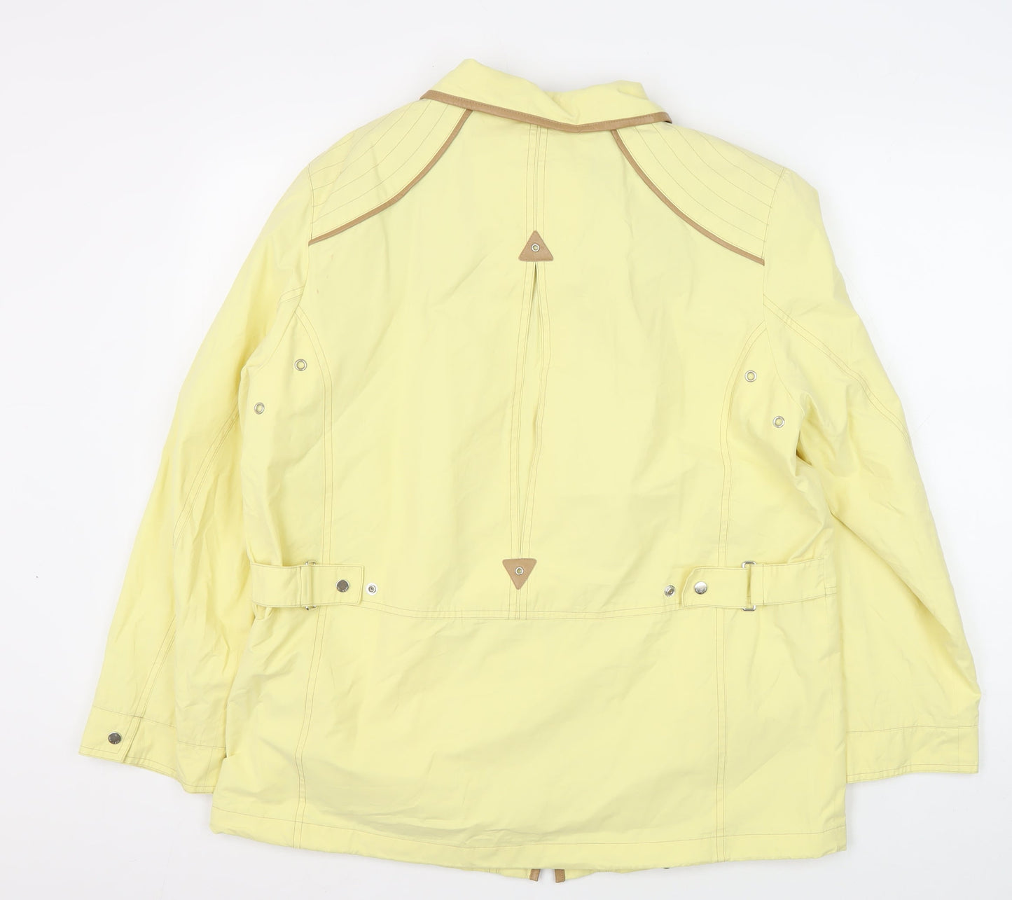 ConceptUK Women's Yellow Mid-Length Zip Jacket Size 14