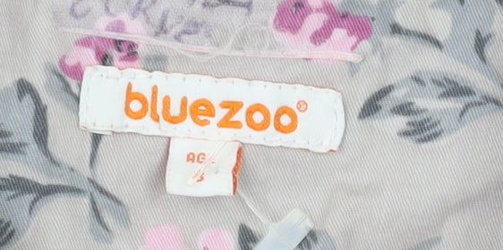 bluezoo Girls Multicoloured Floral Cotton Coat 4 Years