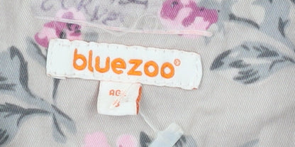 bluezoo Girls Multicoloured Floral Cotton Coat 4 Years