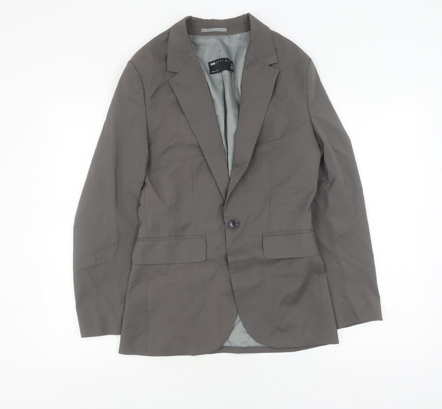 ASOS Design Men's Grey 34 Blazer, Regular Fit