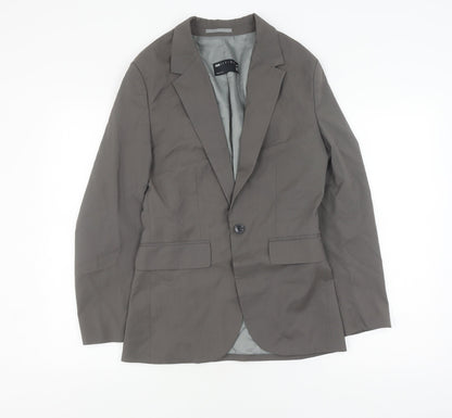 ASOS Design Men's Grey 34 Blazer, Regular Fit