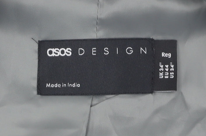 ASOS Design Men's Grey 34 Blazer, Regular Fit