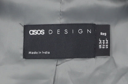 ASOS Design Men's Grey 34 Blazer, Regular Fit