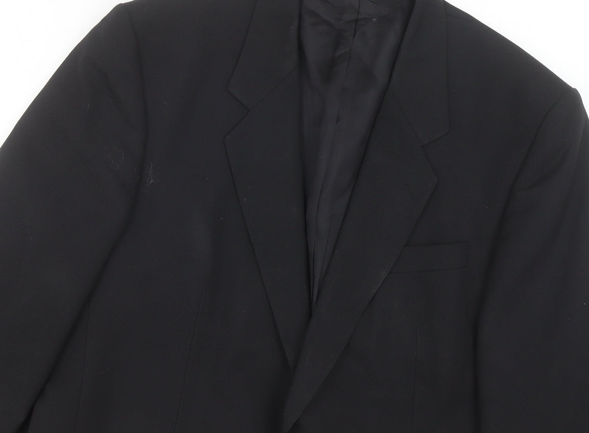 Mens UK Size 44 Varteks Regular Black Suit Jacket