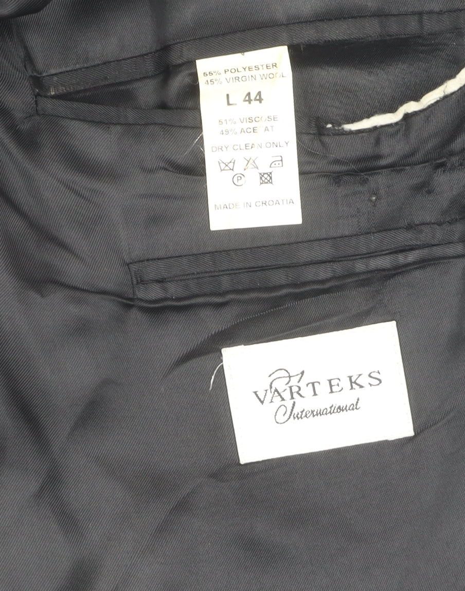Mens UK Size 44 Varteks Regular Black Suit Jacket