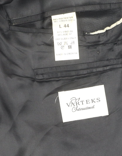 Mens UK Size 44 Varteks Regular Black Suit Jacket