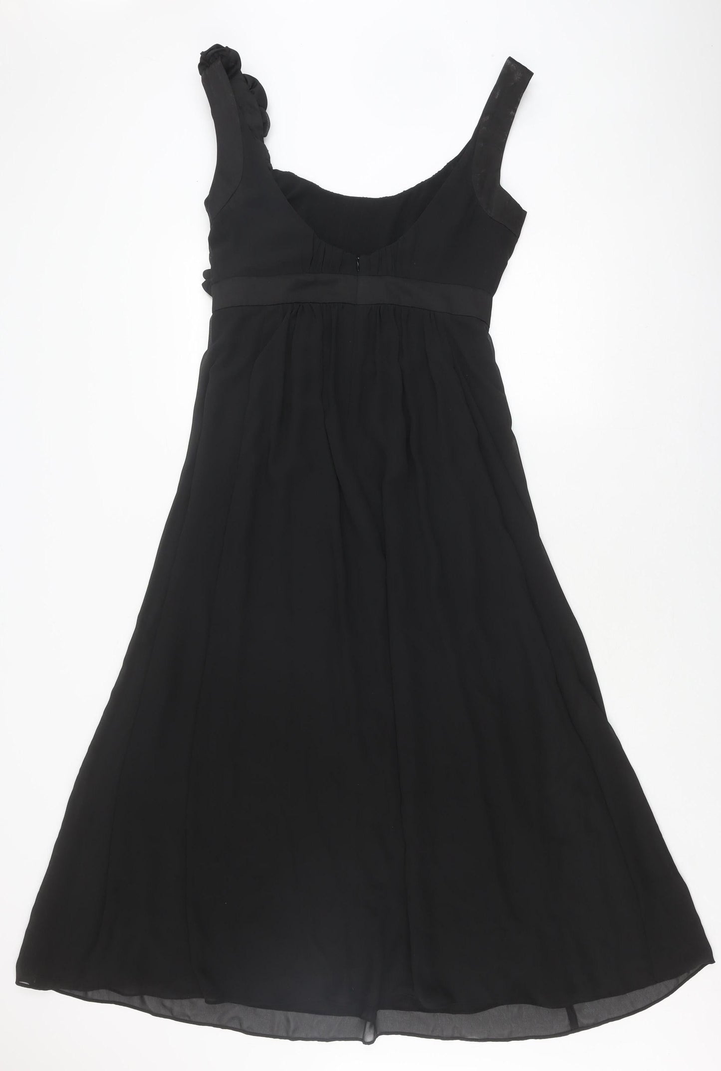 Next Women Black A-Line One Shoulder Dress, Size 12