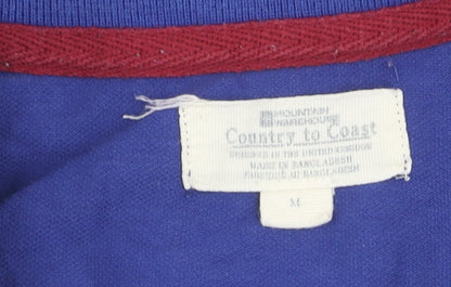 Mountain Warehouse Men's Blue Polo, M, Casual Comfort