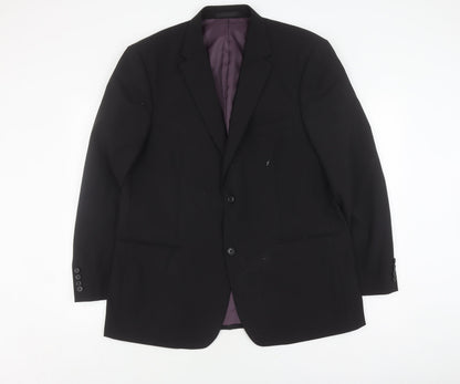 Mens UK Size 44 Greenwoods Regular Black Suit Jacket