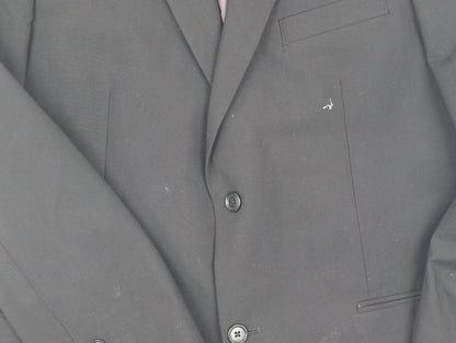 Mens UK Size 44 Greenwoods Regular Black Suit Jacket