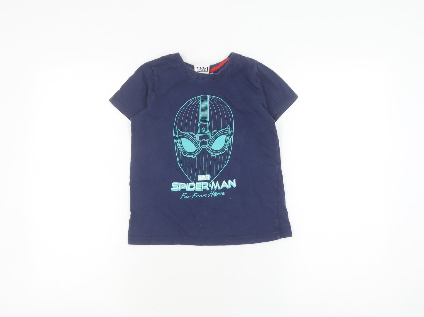Marvel Boys Blue Spider-Man T-Shirt 5-6 Years Casual Graphic