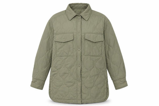 Womens UK Size 12 H&M Green Quilted Coat
