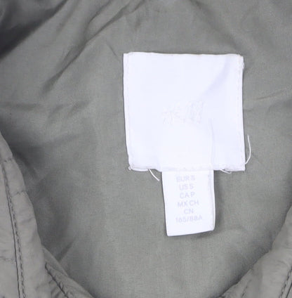 Womens UK Size 12 H&M Green Quilted Coat
