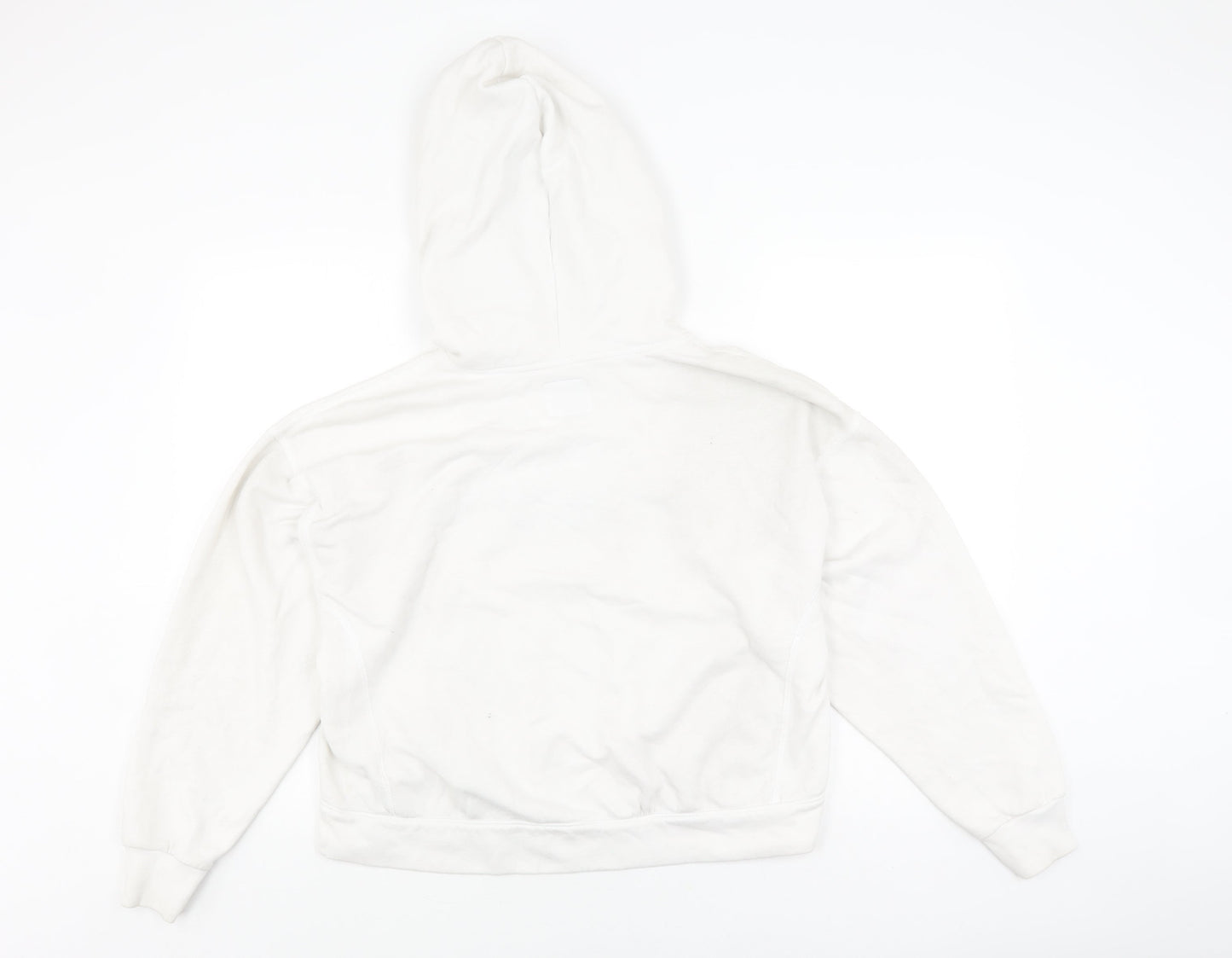 Abercrombie & Fitch Women White Hoodie L Pullover