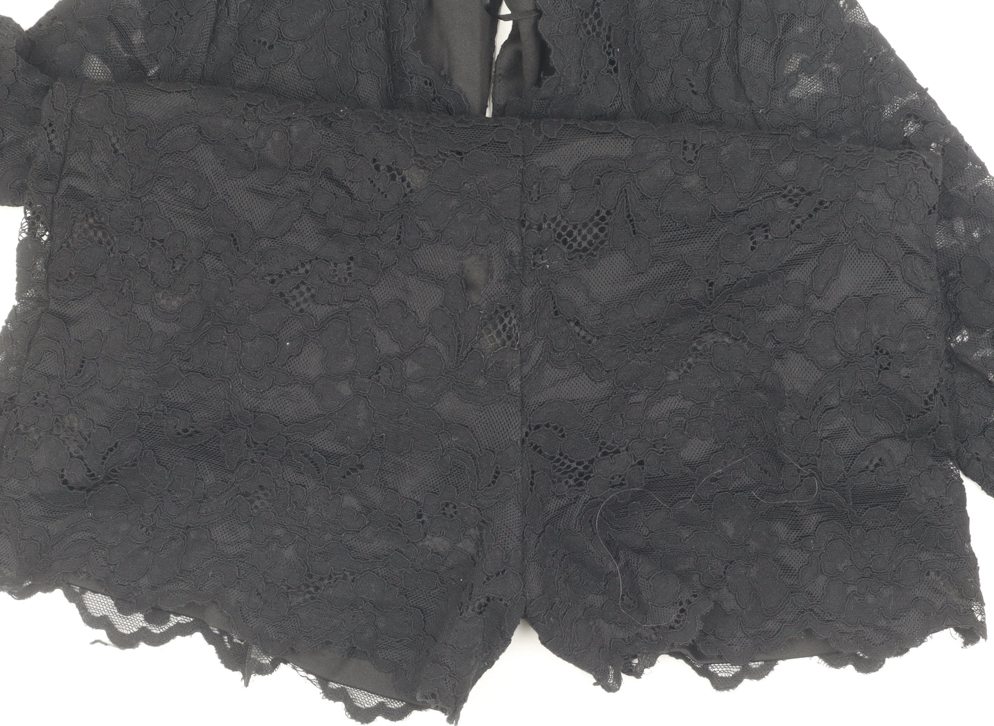 New Look Women's Black Lace Bodysuit, Size 12, Party Style