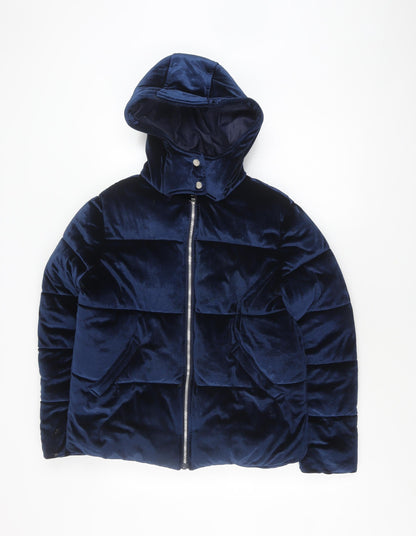 Womens UK Size 12 Quiz Blue Puffer Jacket
