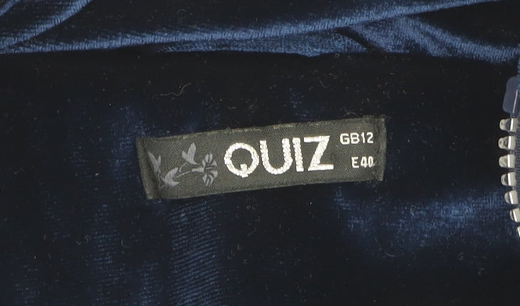 Womens UK Size 12 Quiz Blue Puffer Jacket