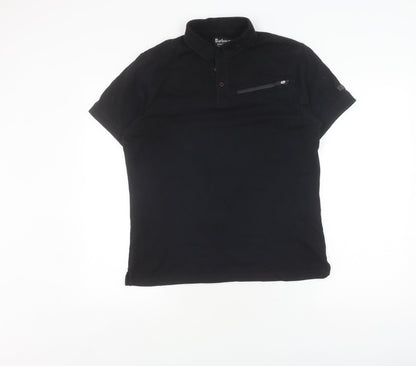 Barbour Mens Polo Shirt Black Medium