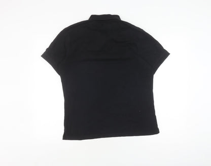 Barbour Mens Polo Shirt Black Medium