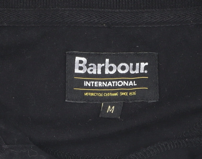 Barbour Mens Polo Shirt Black Medium