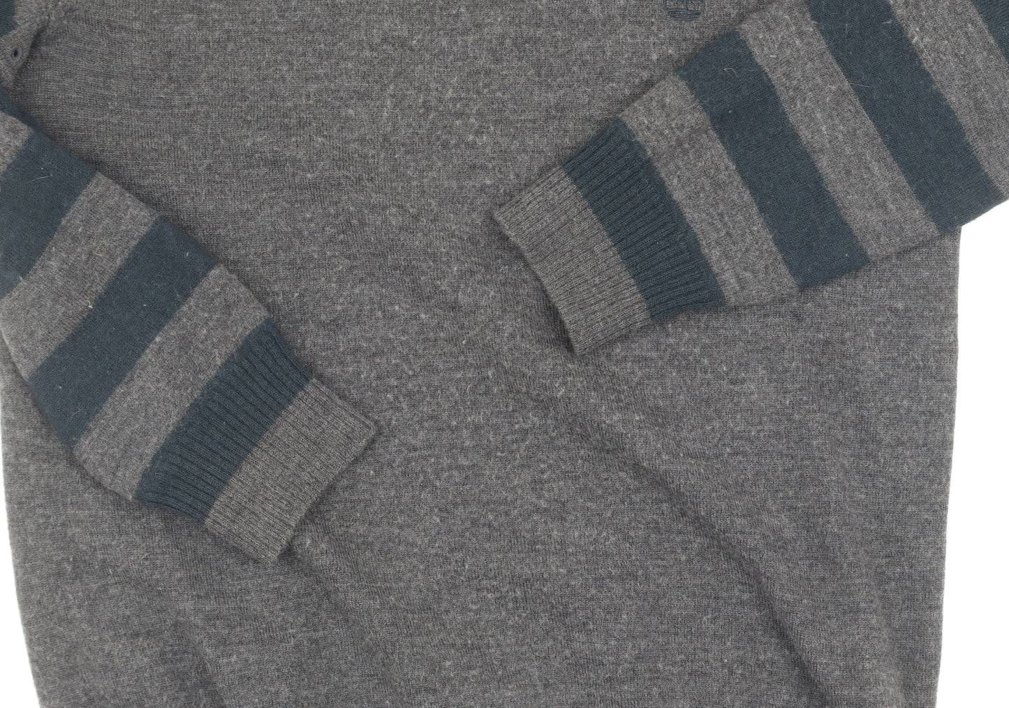 Timberland Men's Grey Slim Fit Striped Pullover Jumper L