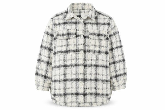 H&M Women's Multicoloured Check Basic Jacket, Size S