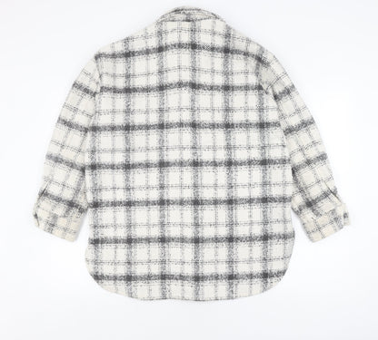 H&M Women's Multicoloured Check Basic Jacket, Size S