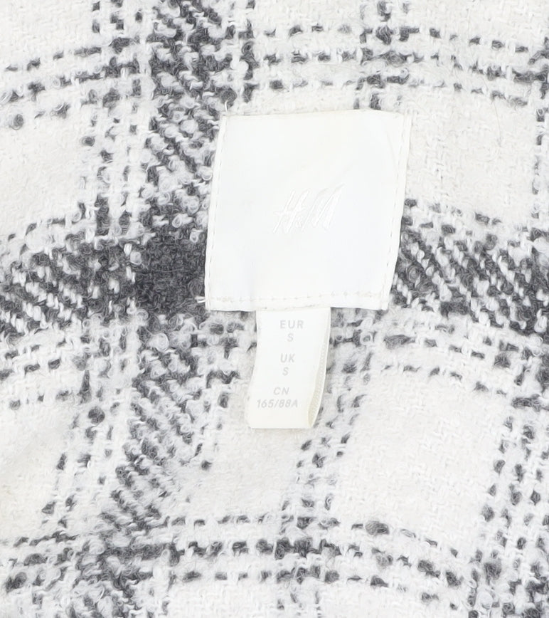 H&M Women's Multicoloured Check Basic Jacket, Size S