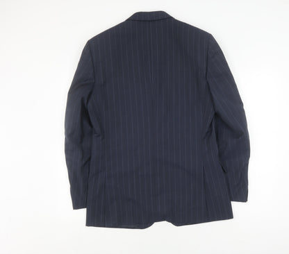 Sidi Men's Blue Striped Suit Jacket 48R