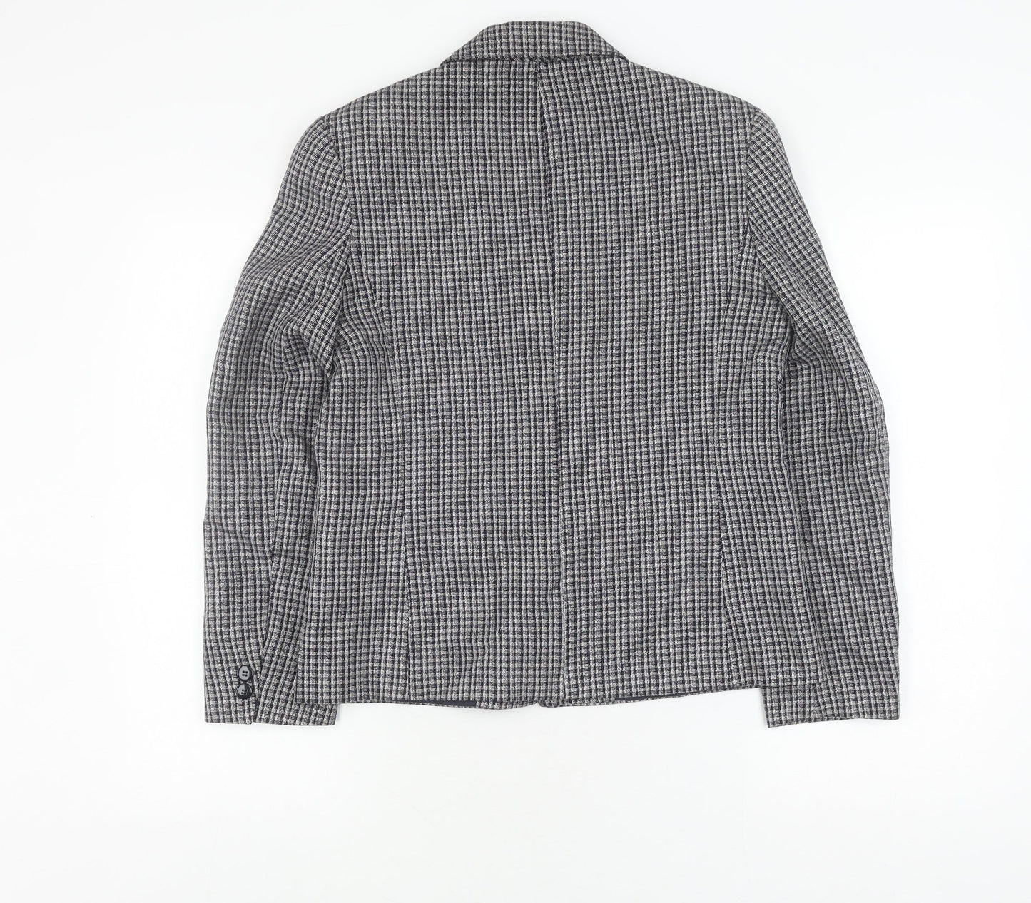 St Michael Women's Black Check Suit Jacket - Size 12