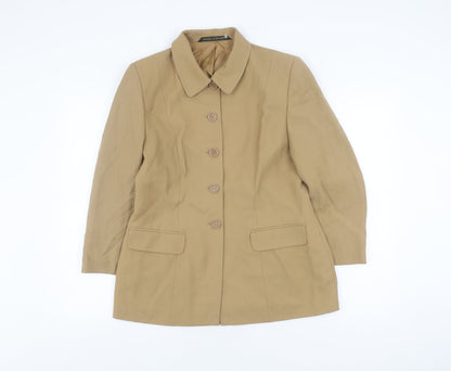 Marks and Spencer Women's Brown Blazer UK 14 Classic Fit