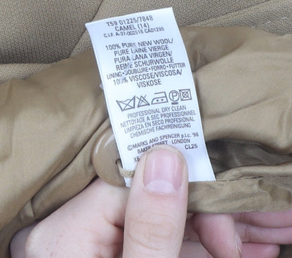 Marks and Spencer Women's Brown Blazer UK 14 Classic Fit