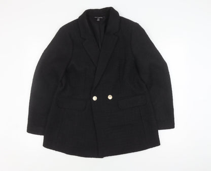 Next Women's Black Bouclé Blazer - Size 16P