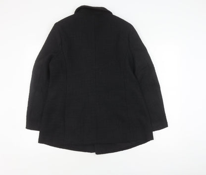 Next Women's Black Bouclé Blazer - Size 16P