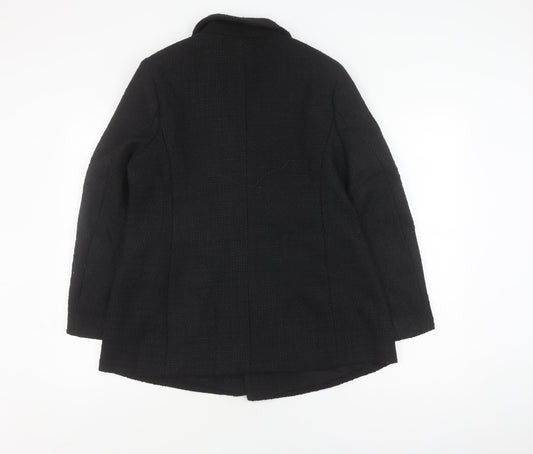 Next Women's Black Bouclé Blazer - Size 16P