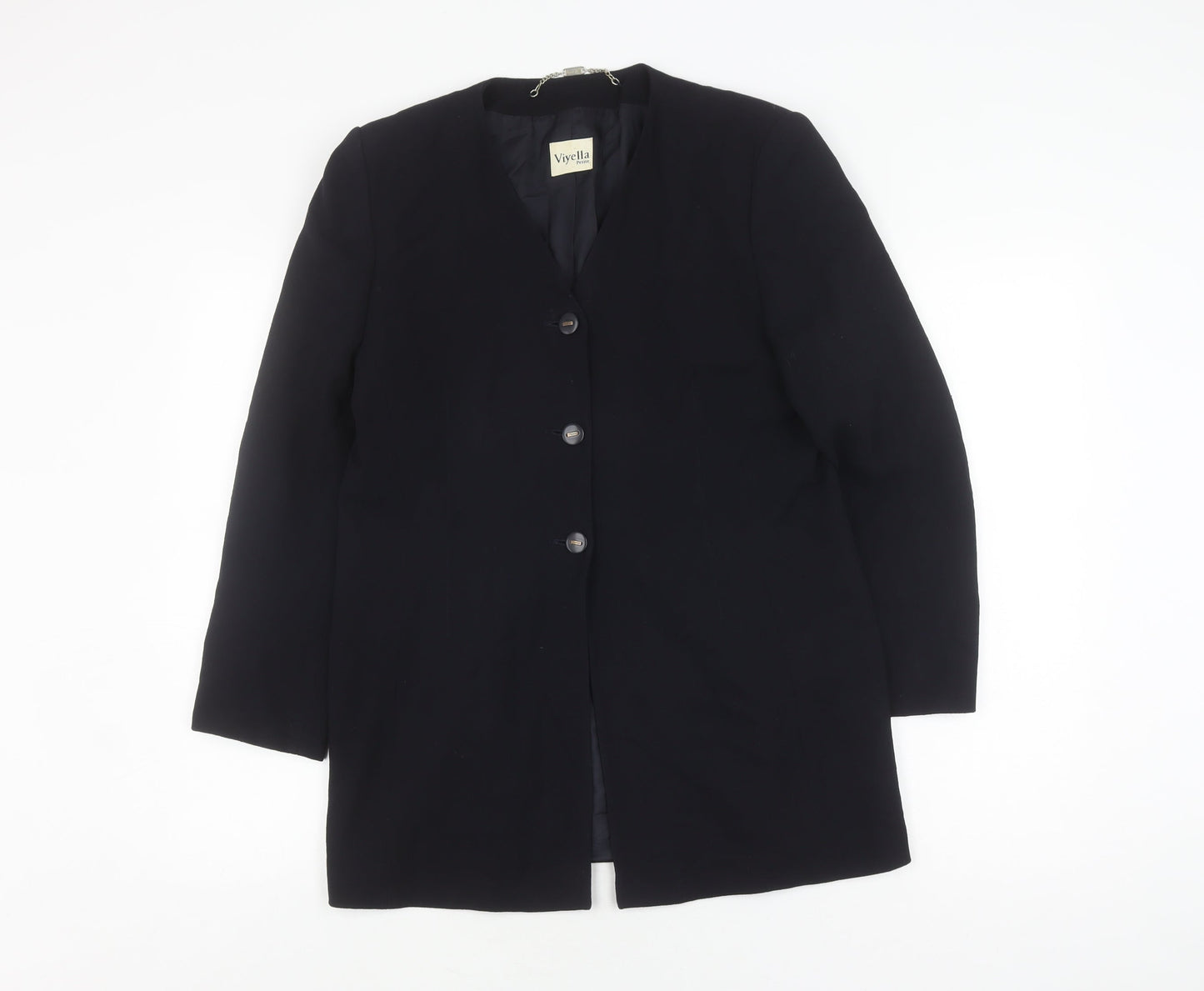 Viyella Petite Women’s Black Wool Suit Jacket, Size 12
