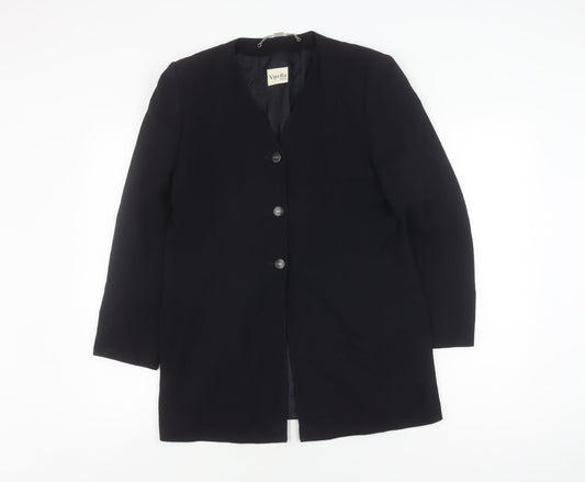 Viyella Petite Women’s Black Wool Suit Jacket, Size 12
