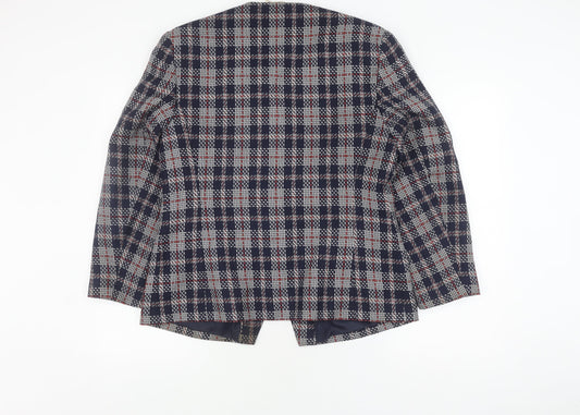 Eastex Women's Multicoloured Check Tweed Jacket, Size 18