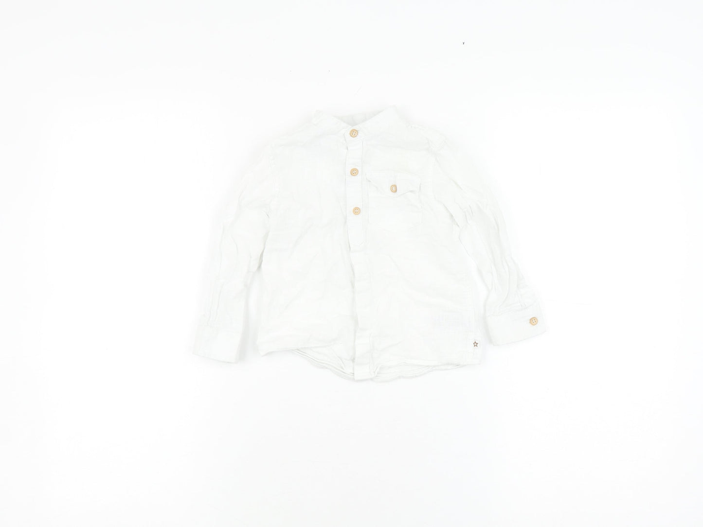 Next Unisex Baby White Button-Up Shirt, 12-18 Months