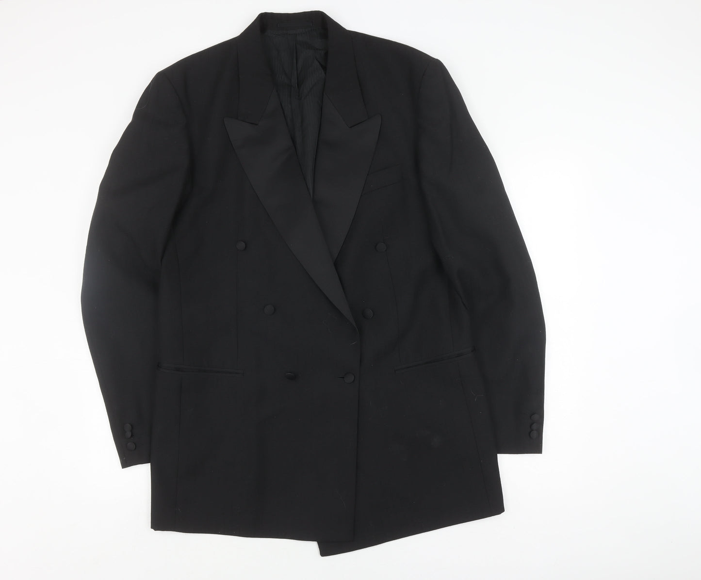 Mens UK Size 42 Varteks Regular Black Suit Tuxedo