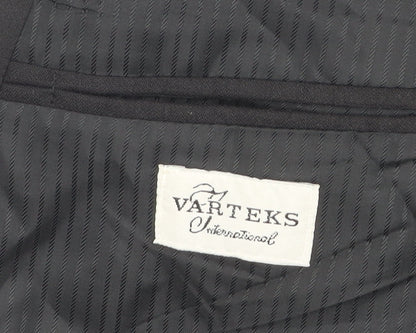 Mens UK Size 42 Varteks Regular Black Suit Tuxedo