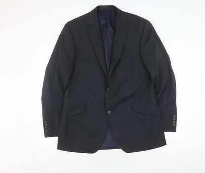 Austin Reed Men's Black Blazer, 42R, Wool Blend Formal Jacket